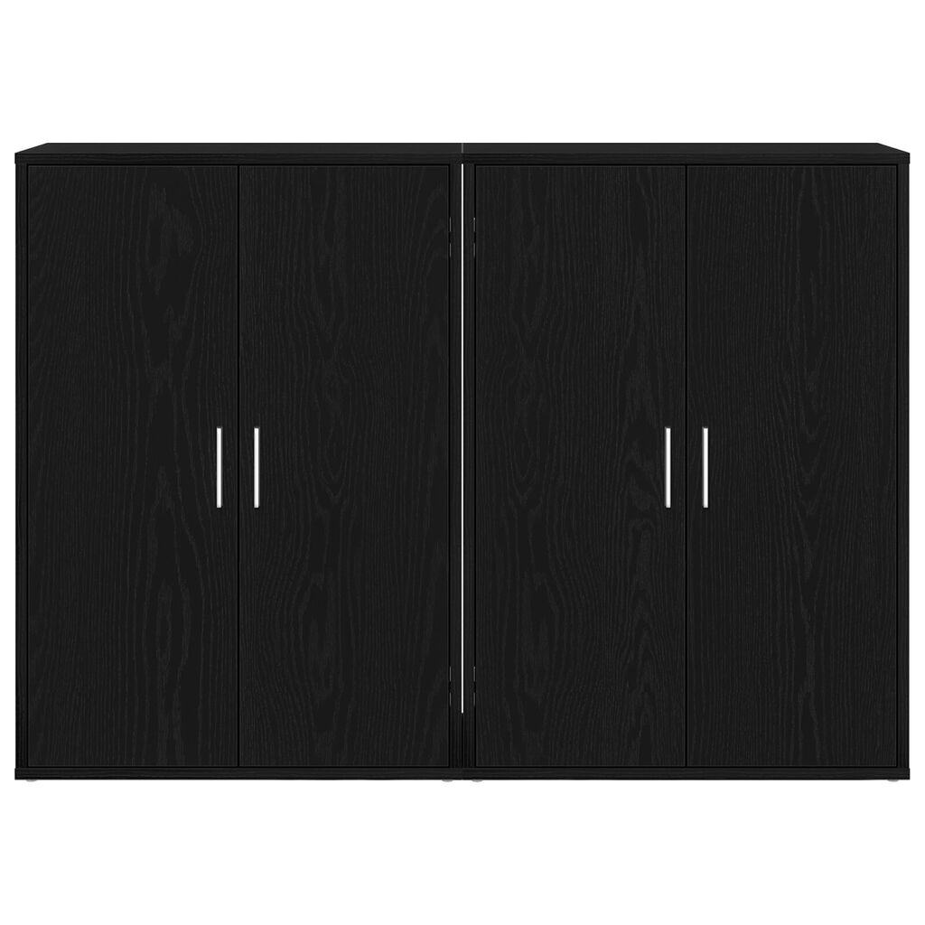 vidaXL Μπουφέδες 2 τμχ Μαύρο Δρύς 60x31x84 εκ Επεξεργασμένο Ξύλο