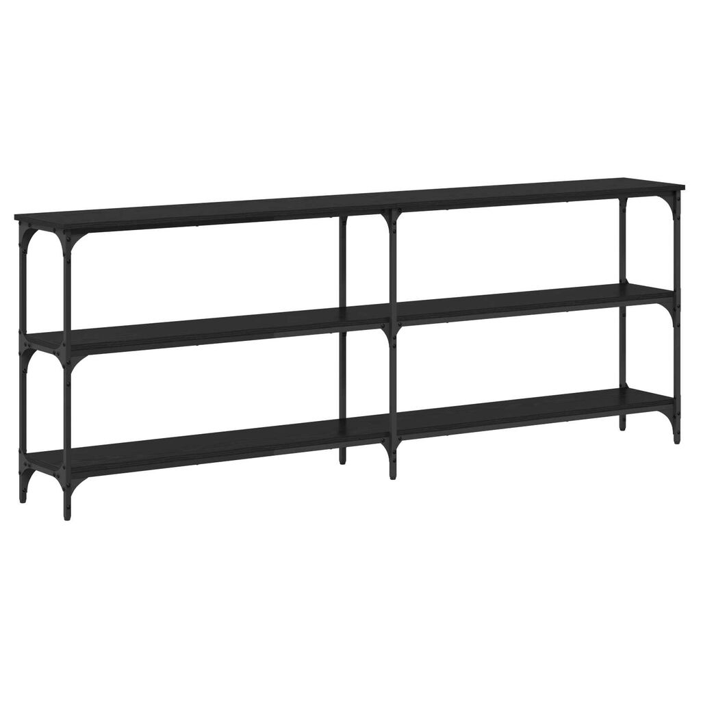 vidaXL Κονσόλα Μαύρη Δρυς 200x29x75 cm Επεξεργασμένο ξύλο