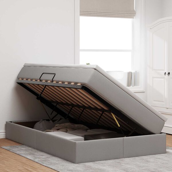 vidaXL &Kappa;&rho;&epsilon;&beta;ά&tau;&iota; &mu;&epsilon; &alpha;&pi;&omicron;&theta;&eta;&kappa;&epsilon;&upsilon;&tau;&iota;&kappa;ό &chi;ώ&rho;&omicron; &kappa;&alpha;&iota; &sigma;&tau;&rho;ώ&mu;&alpha; Taupe 120 x 190 cm