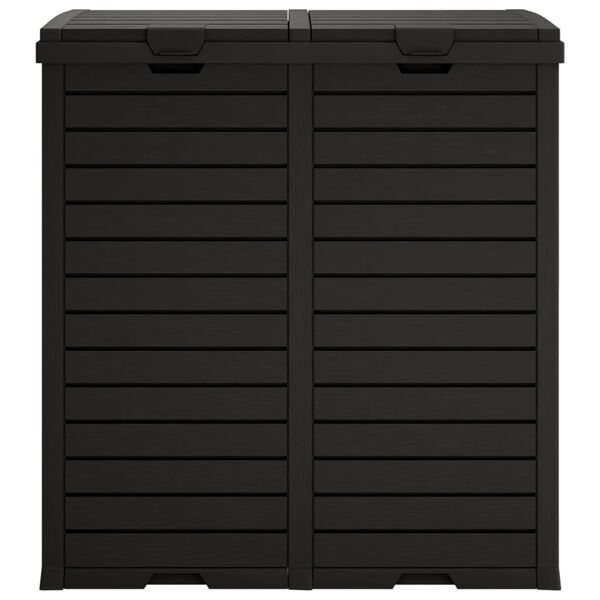 vidaXL Εξωτερικός Κάδος Απορριμμάτων Μαύρος 78x41x86 εκ Πολυπροπυλένιο
