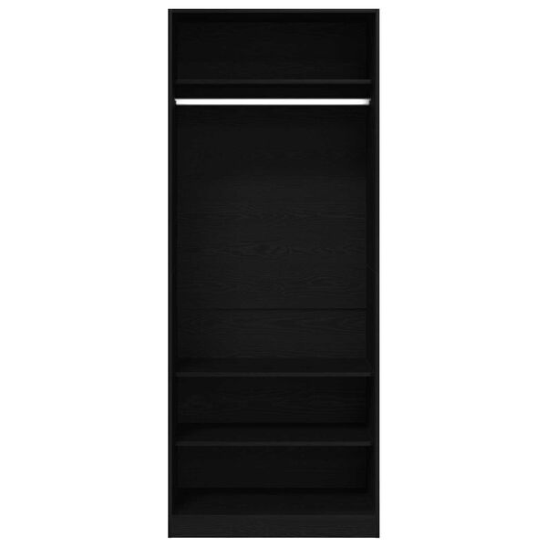 vidaXL Ντουλάπι Μαύρη Δρυς 80 x 50 x 200 εκ. Επεξεργασμένο ξύλο