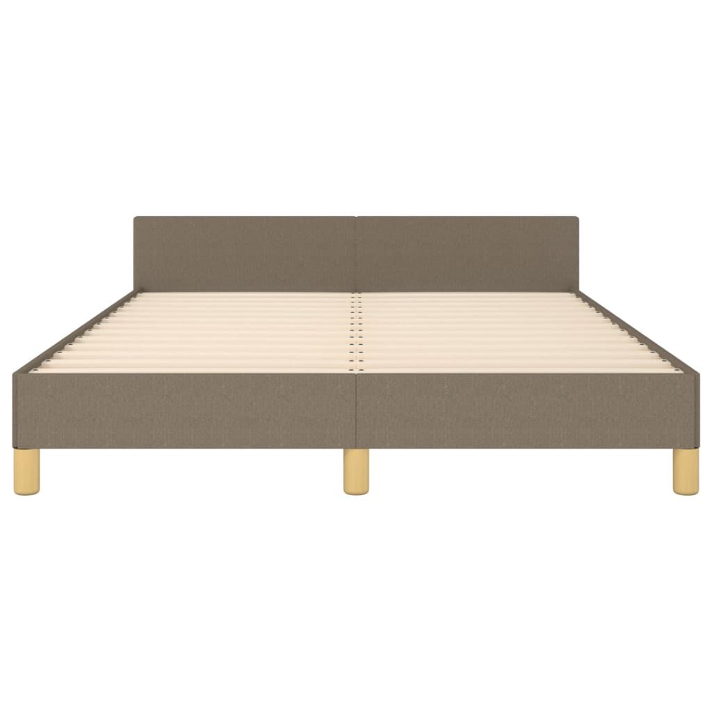 vidaXL Σκελετός Κρεβατιού Χωρίς Στρώμα Taupe 140x200 εκ. Υφασμάτινο