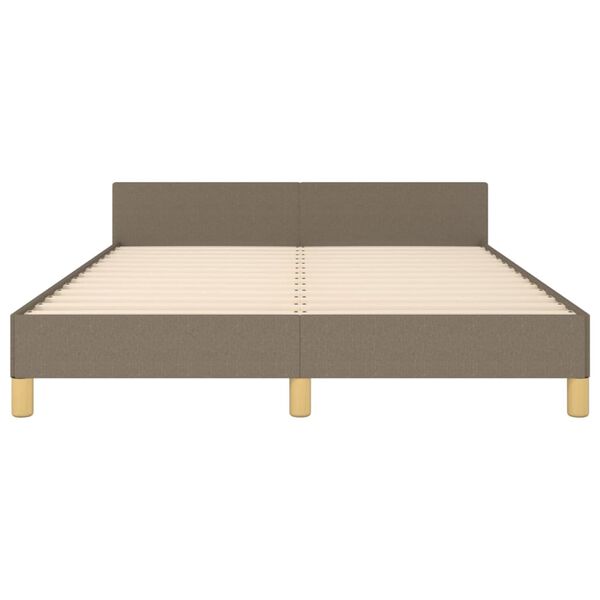 vidaXL Σκελετός Κρεβατιού Χωρίς Στρώμα Taupe 140x200 εκ. Υφασμάτινο