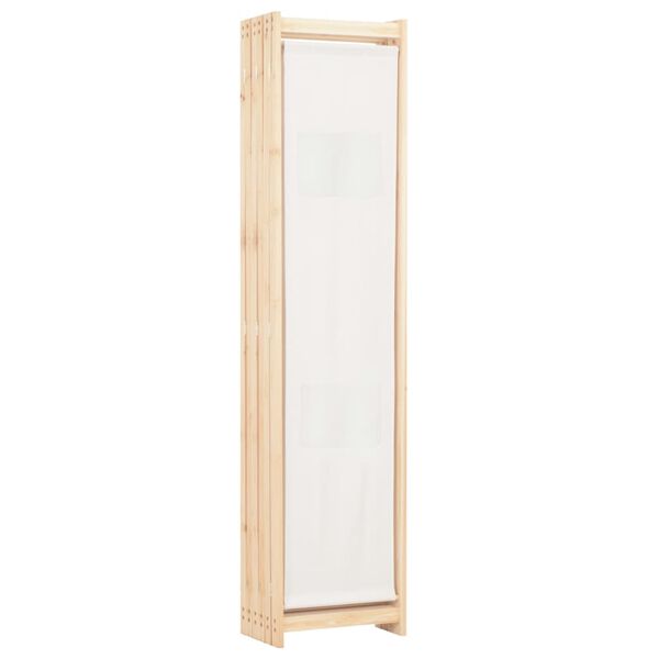 vidaXL Διαχωριστικό Δωματίου με 6 Πάνελ Κρεμ 240x170x4 εκ. Υφασμάτινο