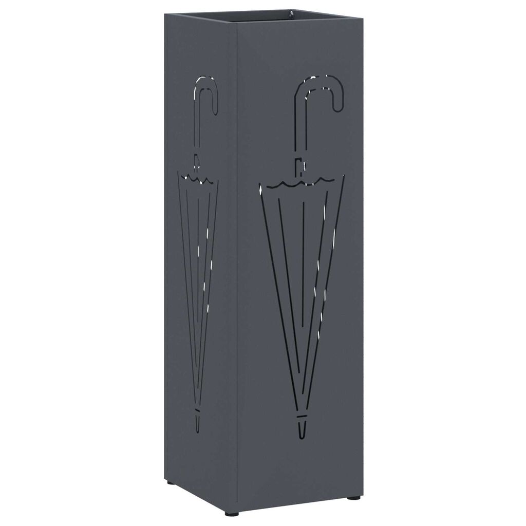 vidaXL Σχέδιο & βάση αποθήκευσης Ανθρακί 15.5 x 15.5 x 49 εκ Ατσάλι