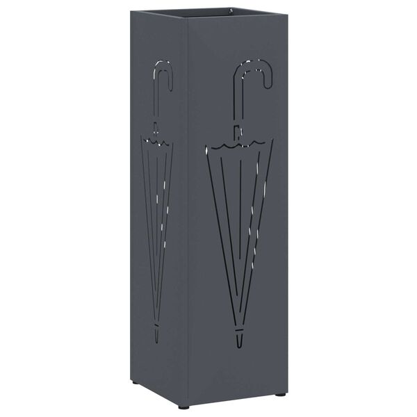 vidaXL Σχέδιο & βάση αποθήκευσης Ανθρακί 15.5 x 15.5 x 49 εκ Ατσάλι