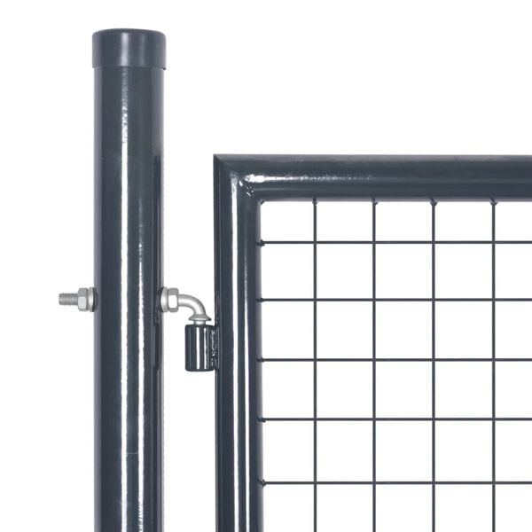 vidaXL Πόρτα Κήπου με Διχτυωτό Υλικό Ανθρακί 300x125 εκ. από Γαλβανισμένο Ατσάλι