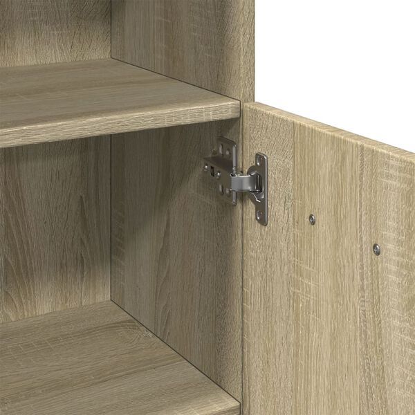 vidaXL Ντουλάπι Μπάνιου Sonoma Δρυς 30,5x30x179 εκ. από Επεξεργ. Ξύλο