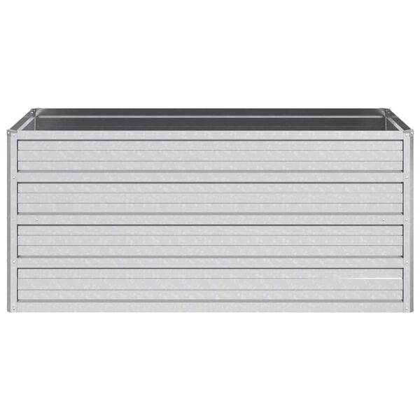 vidaXL Ζαρντινιέρα Υπερυψωμένη Ασημί 100x40x45 εκ. Γαλβανισμ. Χάλυβας