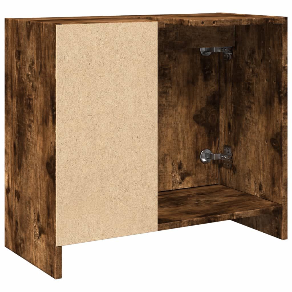 vidaXL Ντουλάπι Νιπτήρα Καπνιστή Δρυς 63x29x55 εκ. Επεξεργασμένο Ξύλο