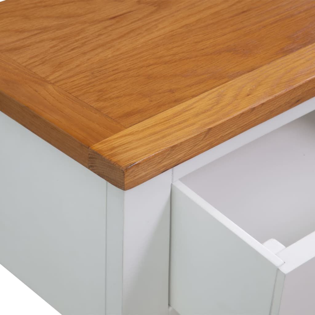 vidaXL Τραπέζι Κονσόλα 83 x 30 x 73 εκ. από Μασίφ Ξύλο Δρυός