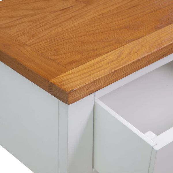 vidaXL Τραπέζι Κονσόλα 83 x 30 x 73 εκ. από Μασίφ Ξύλο Δρυός