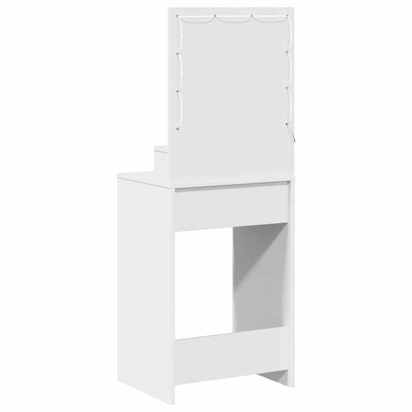 vidaXL Κομοδίνο με συρτάρι Λευκό 50 x 41 x 135 εκ Επεξεργασμένο ξύλο