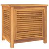vidaXL Μπαούλο Αποθήκευσης Κήπου με Τσάντα 60x50x58 εκ Μασίφ Ξύλο Teak