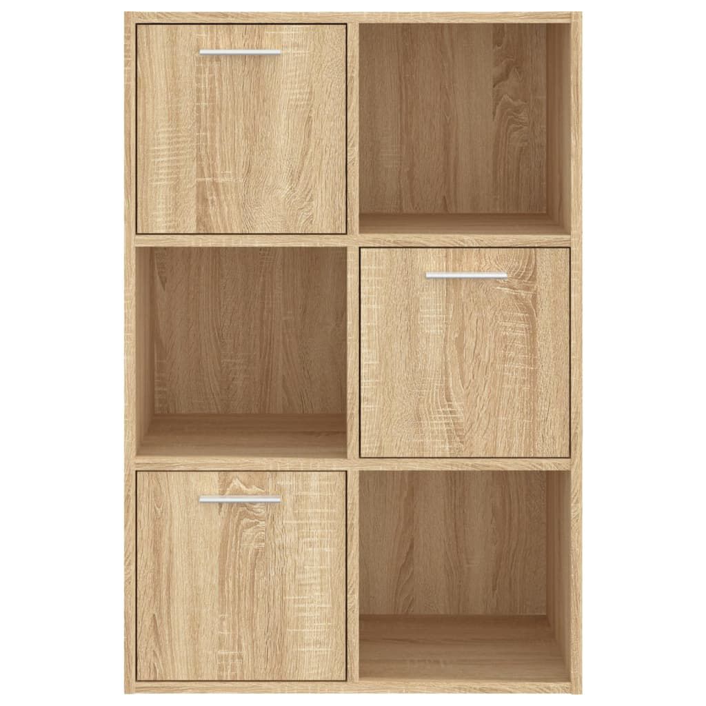 vidaXL Ραφιέρα με Ντουλάπια Sonoma Δρυς 60 x 29,5 x 90 εκ. Επεξ. Ξύλο