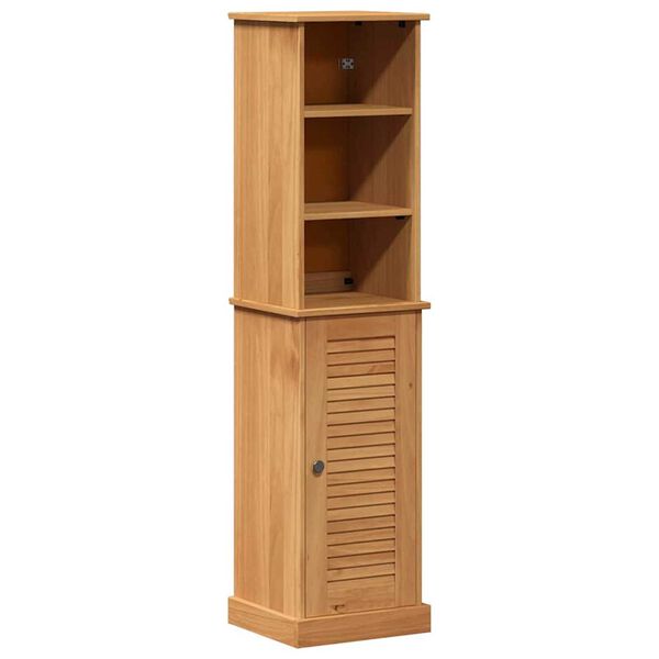 vidaXL Σετ Επίπλων Μπάνιου με ράφι 2 pcs Καφέ και Καραμέλα καφέ