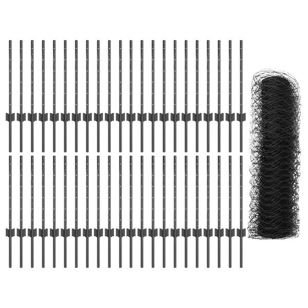 vidaXL &Tau;&epsilon;&nu;&tau;ώ&tau;&omicron; &mu;&epsilon; &sigma;&tau;ή&rho;&iota;&gamma;&mu;&alpha; &Gamma;&kappa;&rho;&iota; 0,5 x 100 &mu; &Chi;ά&lambda;&upsilon;&beta;&alpha;&sigmaf; &kappa;&alpha;&iota; PVC