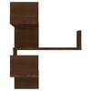 vidaXL Γωνιακή Ραφιέρα Τοίχου Καφέ Δρυς 40x40x50 εκ Επεξεργασμένο Ξύλο