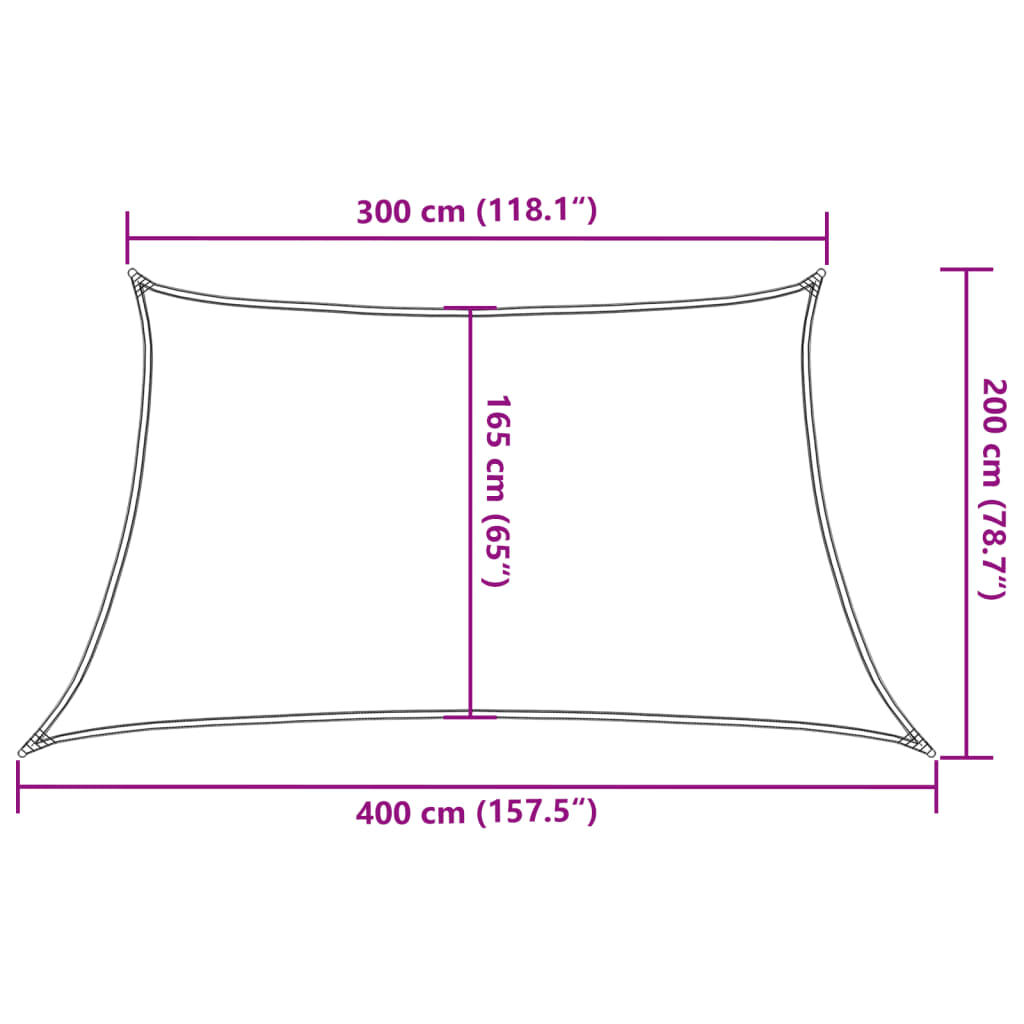 vidaXL Πανί Σκίασης Taupe 3/4 x 2 μ. από HDPE 160 γρ./μ²