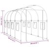 vidaXL Θερμοκήπιο Διαφανές 160x400x190 εκ. PVC & Χάλυβας Ηλεκτρ. Βαφή