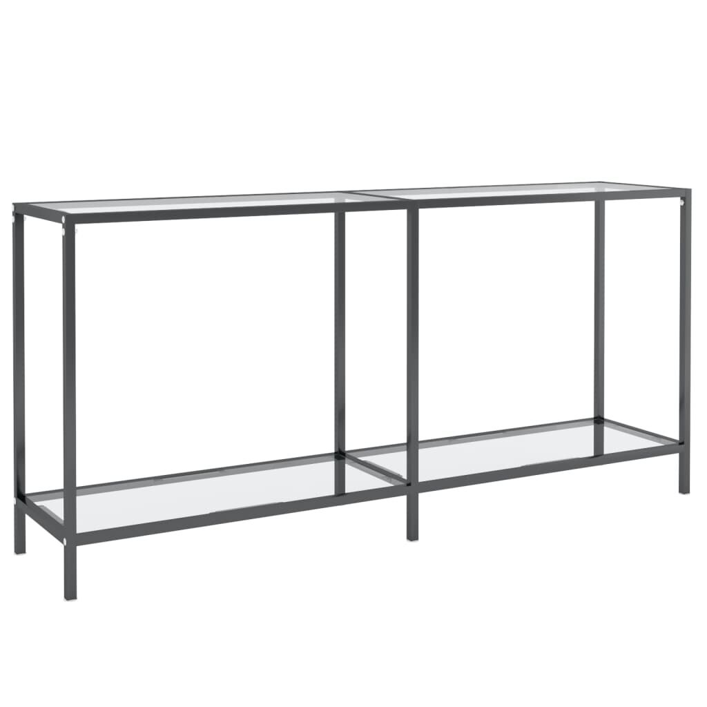vidaXL Τραπέζι Κονσόλα Διαφανές 160 x 35 x 75,5 εκ. από Ψημένο Γυαλί