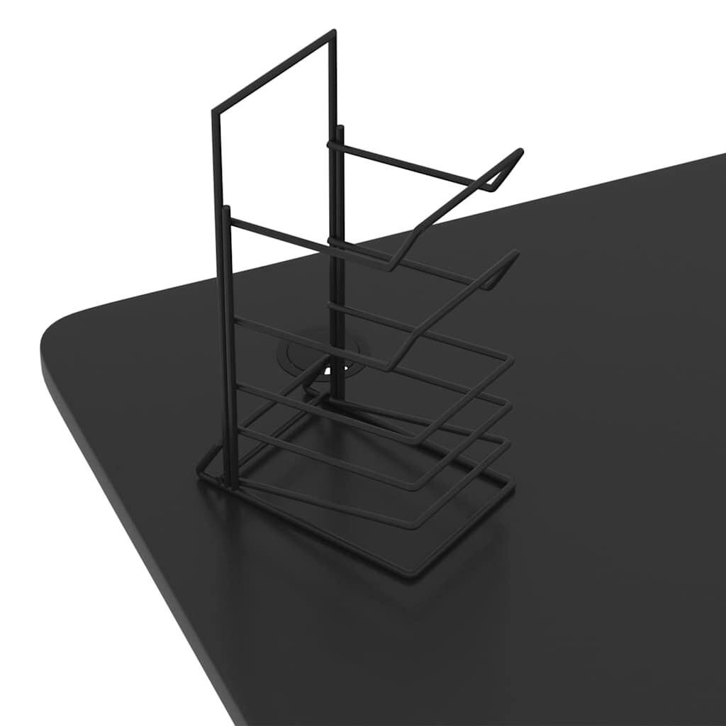 vidaXL Γραφείο Gaming Μαύρο 110 x 60 x 75 εκ. με Πόδια σε Σχήμα Υ