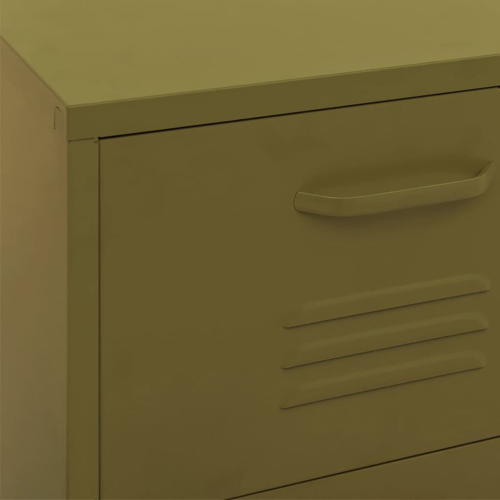 vidaXL Ντουλάπι Αποθήκευσης Πράσινο Λαδί 42,5x35x101,5 εκ. από Ατσάλι