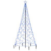 vidaXL Χριστουγεννιάτικο Δέντρο Μπλε 3 μ. 500 LED με Μεταλλικό Στύλο