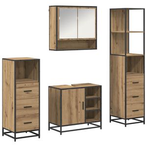 vidaXL &Sigma;&epsilon;&tau; &Epsilon;&pi;ί&pi;&lambda;&omega;&nu; &Mu;&pi;ά&nu;&iota;&omicron;&upsilon; 4 &tau;&mu;&chi;. Artisan Oak 65 x 33 x 60 &epsilon;&kappa;