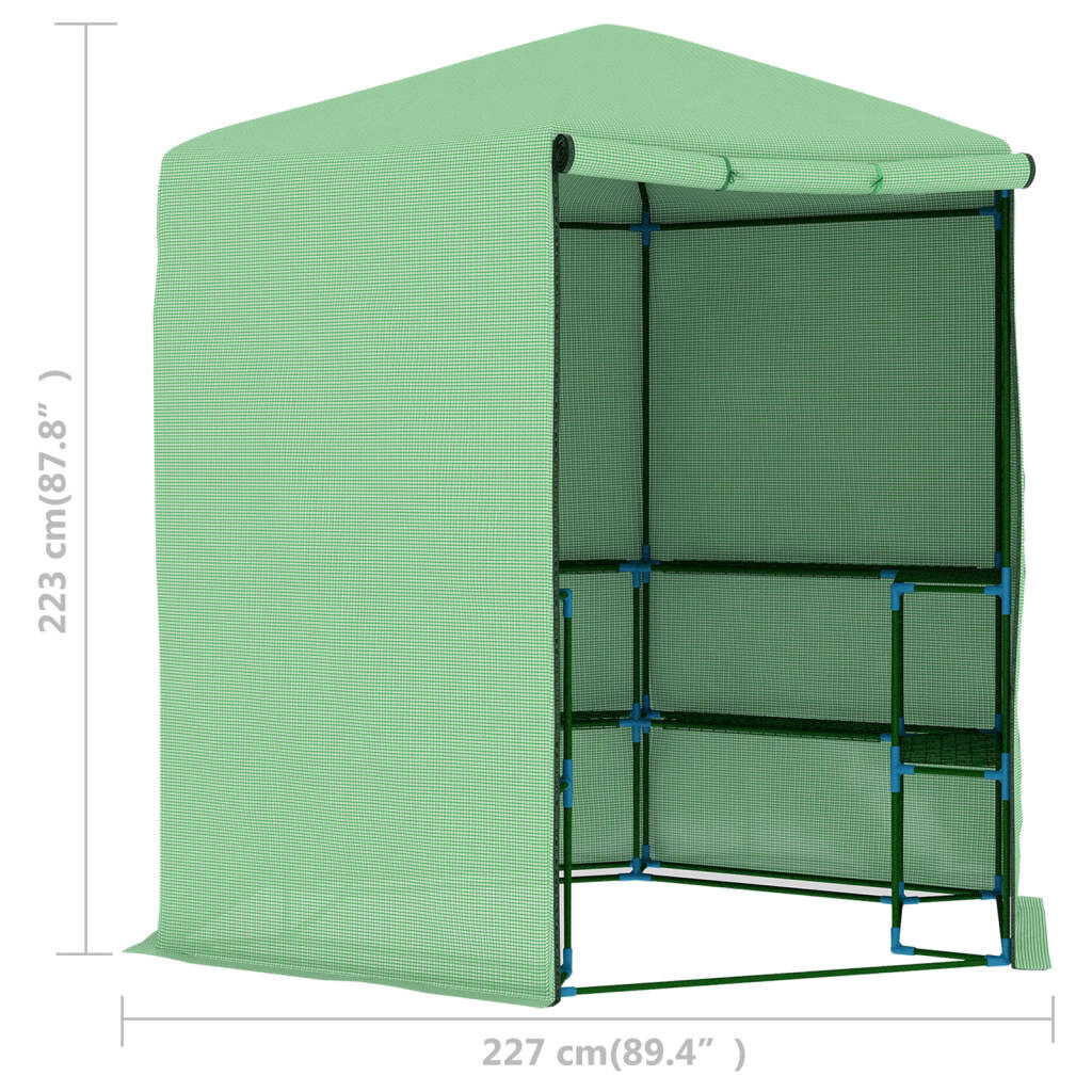 vidaXL Θερμοκήπιο με Ράφια 227 x 223 εκ. από Ατσάλι