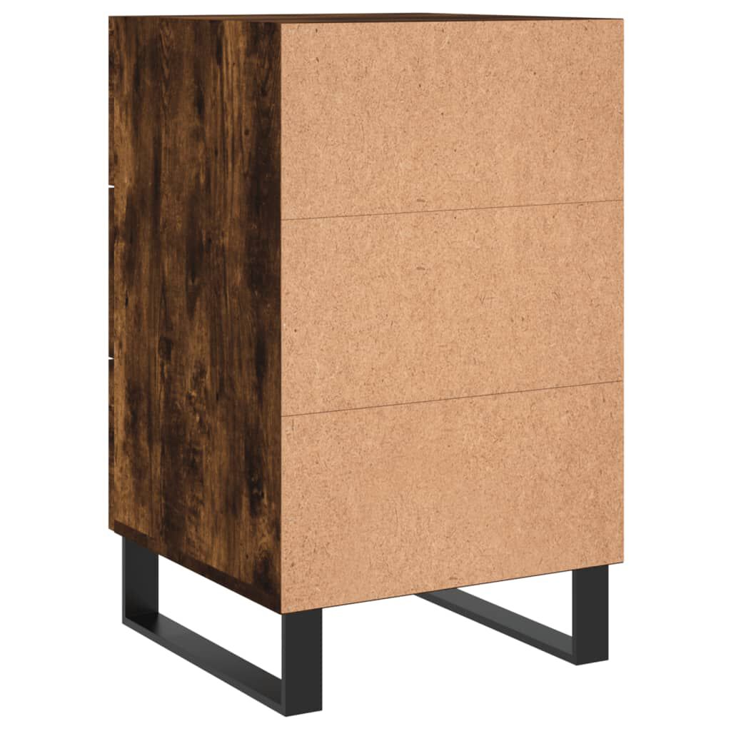 vidaXL Κομοδίνο Καπνιστή Δρυς 40 x 40 x 66 εκ. από Επεξεργασμένο Ξύλο