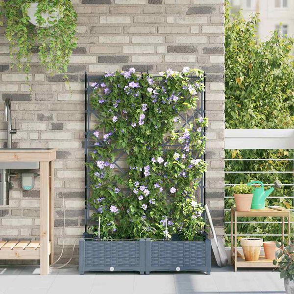 vidaXL &Gamma;&lambda;ά&sigma;&tau;&rho;&alpha; &Kappa;ή&pi;&omicron;&upsilon; 2 pcs &Alpha;&nu;&omicron;&iota;&chi;&tau;ό &Gamma;&kappa;&rho;&iota; &Alpha;&tau;&sigma;ά&lambda;&iota;