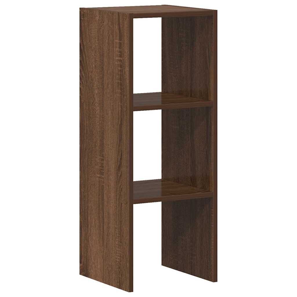 vidaXL Βιβλιοθήκη Στοιβαζόμενα Καφέ Δρυς 30x30x80 εκ. Επεξ. Ξύλο