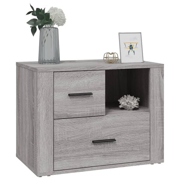 vidaXL Κομοδίνο Γκρι Sonoma 60x36x45 εκ. από Επεξεργασμένο Ξύλο