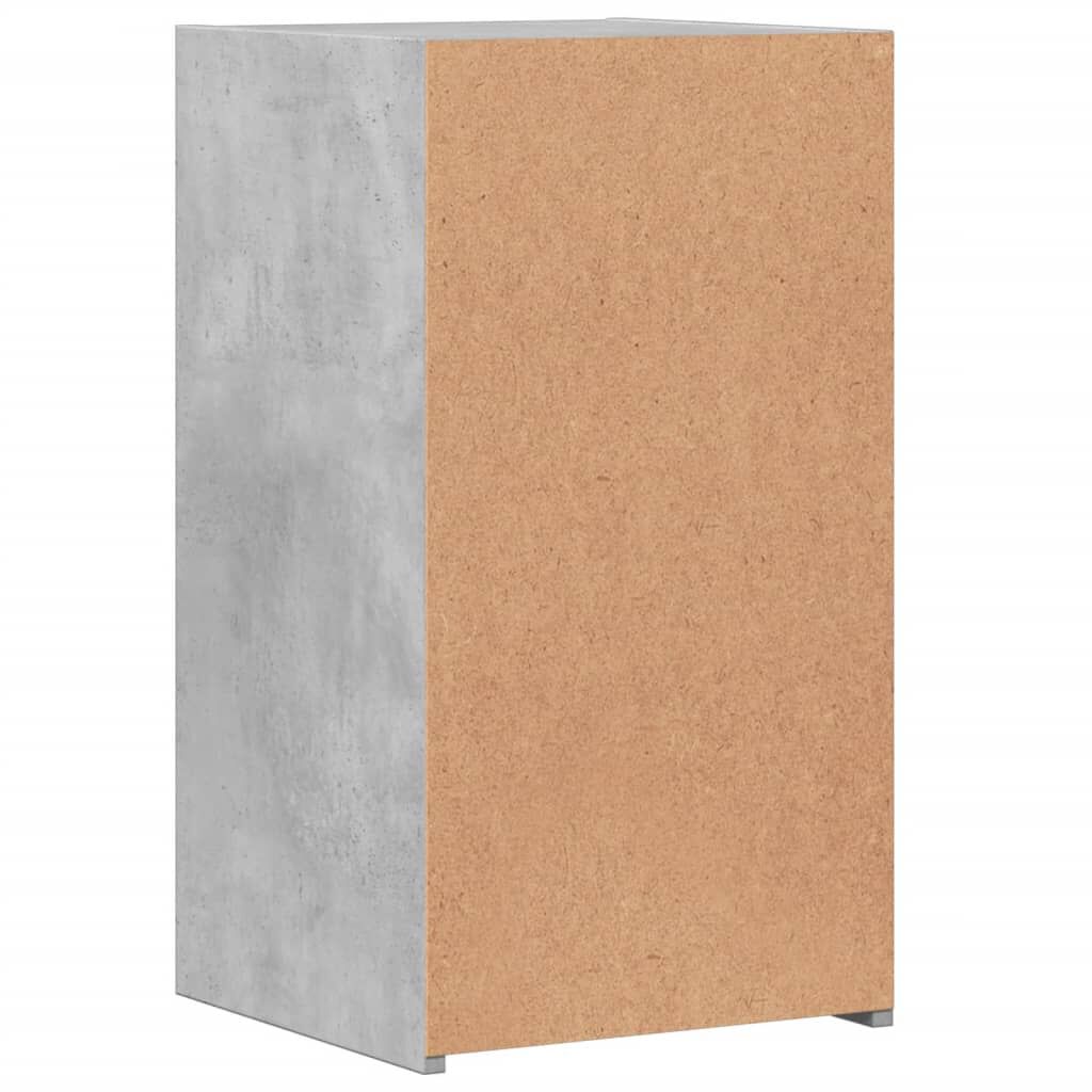 vidaXL Κομοδίνο Γκρι Σκυροδέματος 35x34x65 εκ. από Επεξεργασμένο Ξύλο