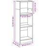 vidaXL Βιβλιοθήκη Γυαλιστερό Λευκό 40x24x109 εκ. Επεξεργασμένο Ξύλο