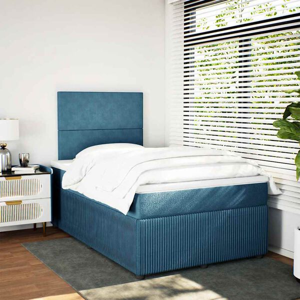 vidaXL &Kappa;&rho;&epsilon;&beta;ά&tau;&iota; Boxspring &mu;&epsilon; &Sigma;&tau;&rho;ώ&mu;&alpha; &Mu;&pi;&lambda;&epsilon; 120x190 &epsilon;&kappa;. &Beta;&epsilon;&lambda;&omicron;ύ&delta;&iota;&nu;&omicron;