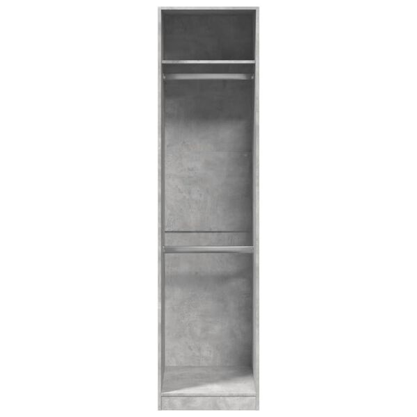 vidaXL Ντουλάπα Γκρι του Σκυροδέματος 50x50x200 εκ. Επεξεργασμένο Ξύλο