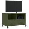 vidaXL Έπιπλο Τηλεόρασης Πράσινο Λαδί 68x39x43,5 εκ. από Ατσάλι