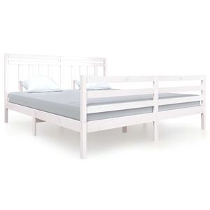vidaXL &Pi;&lambda;&alpha;ί&sigma;&iota;&omicron; &Kappa;&rho;&epsilon;&beta;&alpha;&tau;&iota;&omicron;ύ &Lambda;&epsilon;&upsilon;&kappa;ό 180 x 200 &epsilon;&kappa;. &Mu;&alpha;&sigma;ί&phi; &Xi;ύ&lambda;&omicron; Super King