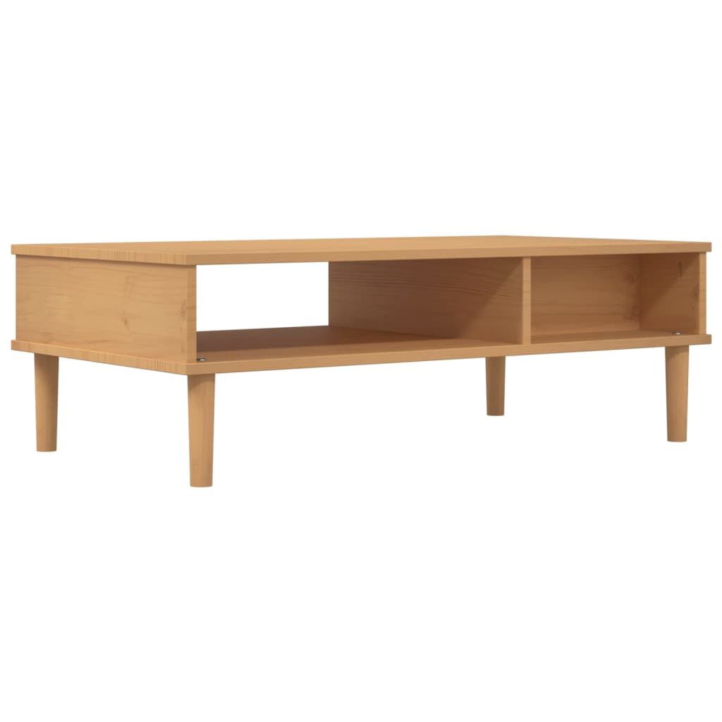 vidaXL Τραπεζάκι Σαλονιού SENJA Καφέ / Ρατάν 100x55x33 εκ. Μασίφ Ξύλο