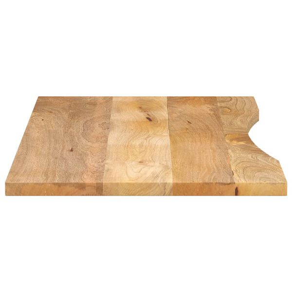 vidaXL Επιφάνεια Γραφείου Καμπύλη 120x60x2,5 εκ Μασίφ Ακατ. Μάνγκο