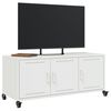 vidaXL Έπιπλο Τηλεόρασης Λευκό 100,5x39x43,5 εκ. Ατσάλι