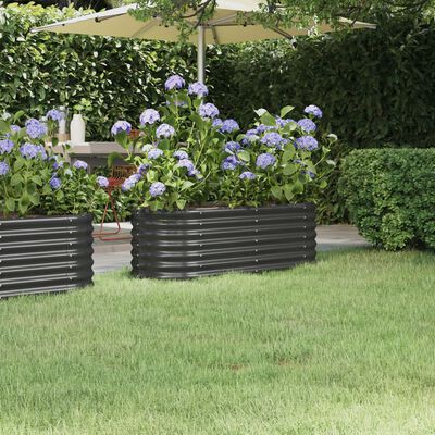 vidaXL Ζαρντινιέρα Ανθρακί 114x40x36 εκ Ατσάλι με Ηλεκτρ. Βαφή Πούδρας
