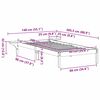 vidaXL Πλαίσιο κρεβατιού με κομοδίνα Λευκό 90 x 200 cm Λευκό