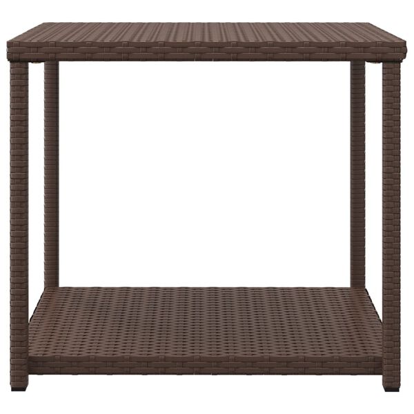 vidaXL Τραπεζάκι Βοηθητικό Καφέ 55 x 45 x 49 εκ. από Συνθετικό Ρατάν