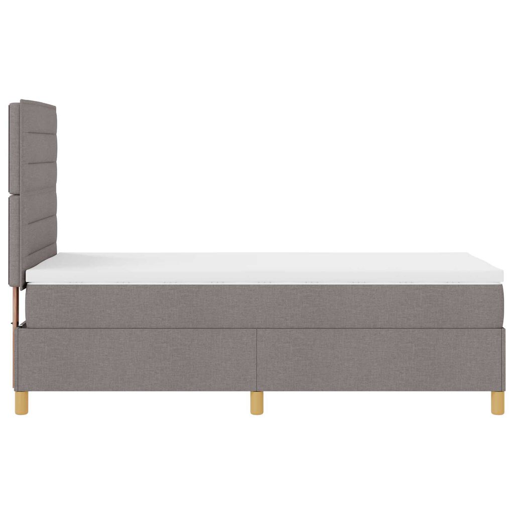 vidaXL Κρεβάτι Box Spring με Στρώμα Ταυπ 80x200 εκ Ύφασμα