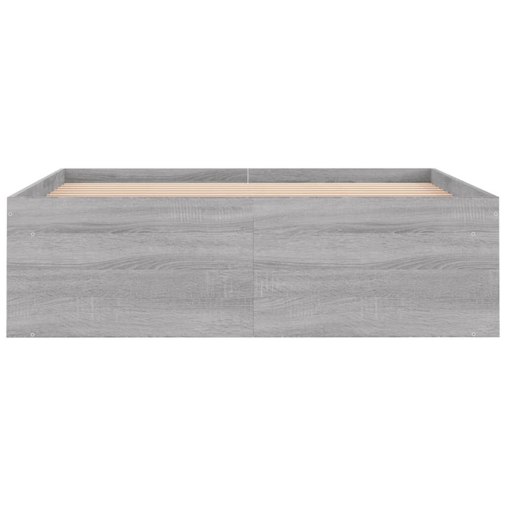 vidaXL Πλαίσιο Κρεβατιού Γκρι Sonoma 120x190 εκ. Small Double