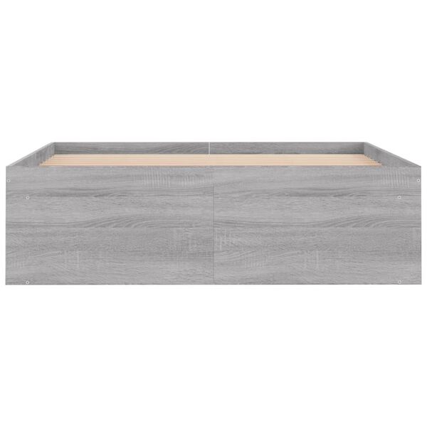 vidaXL Πλαίσιο Κρεβατιού Γκρι Sonoma 120x190 εκ. Small Double