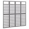 vidaXL Διαχωρ. Δωματίου/Καφασωτό 4 Πάνελ Γκρι 161x180 εκ Ξύλο Ελάτης